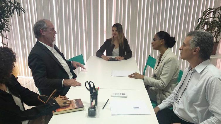 Marina Silva e Ciro Gomes discutem atuação comum em Brasília (Foto: Divulgação/Marina Silva/Redes sociais)