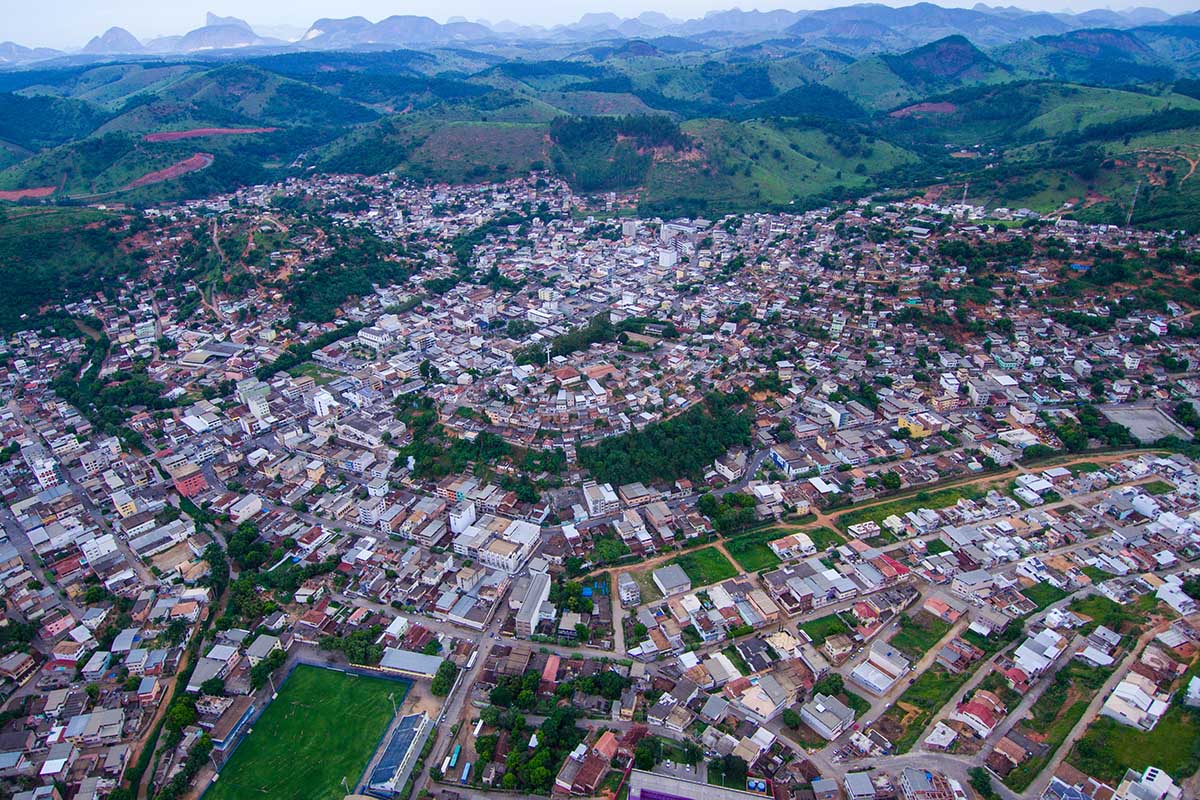 Vista aérea da cidade de Barra de São Francisco – Foto: Hugo Binda/ALES 