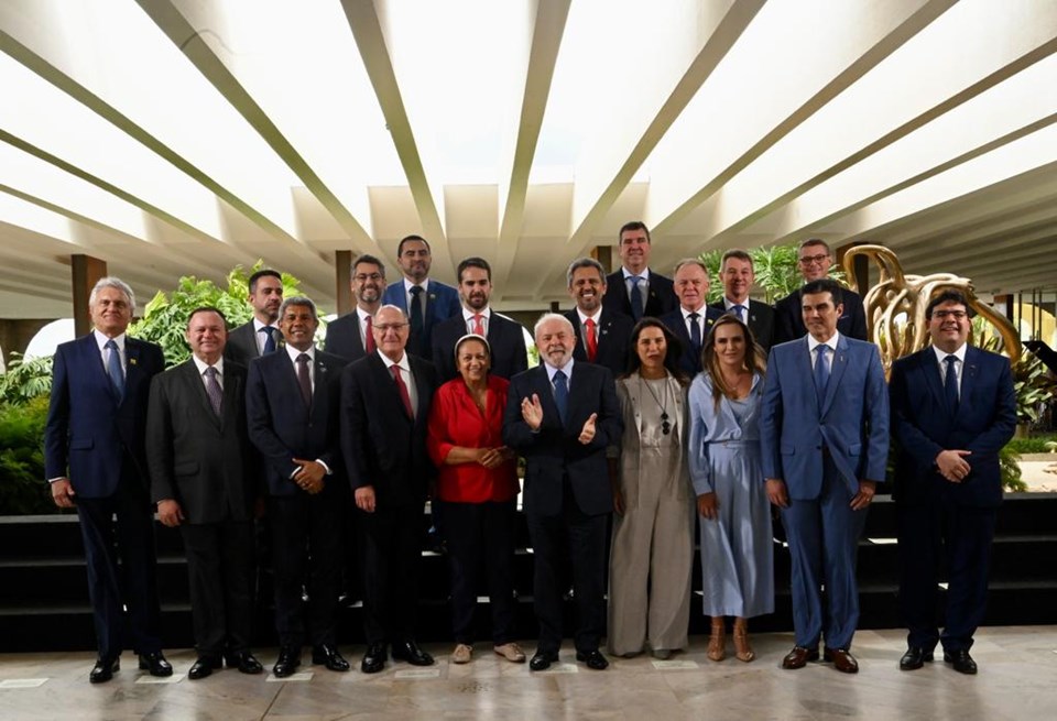A reunião com o presidente, teve a presença dos governadores de 26 estados e do Distrito Federal (Crédito: Cadu Gomes/VPR)