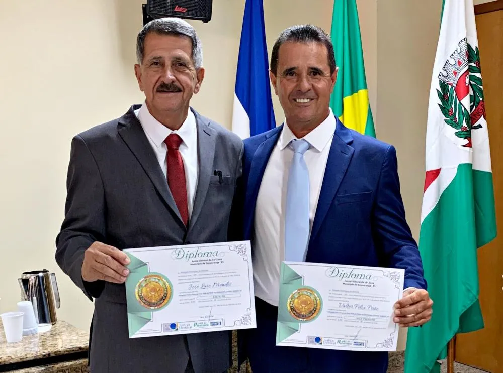 Prefeito, vice e vereadores eleitos em Ecoporanga são diplomados